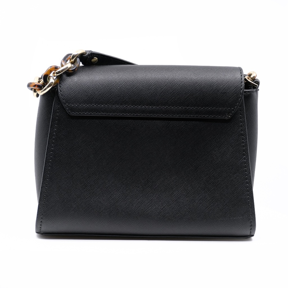 MICHAEL KORS Portia East West Small Saffiano Leather Satchel in Black - Picture 8 of 12